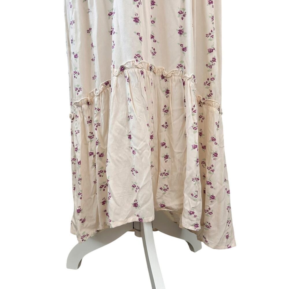 Milk Maid Ruffles Cottagecore Dainty Floral High-Low Tiered Maxi Dress M - Picture 4 of 13